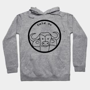 Gold Ox Portrait Outline Hoodie